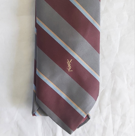 CLASSIC YVES SAINT LAURENT MEN'S TIE - Picture 2 of 4